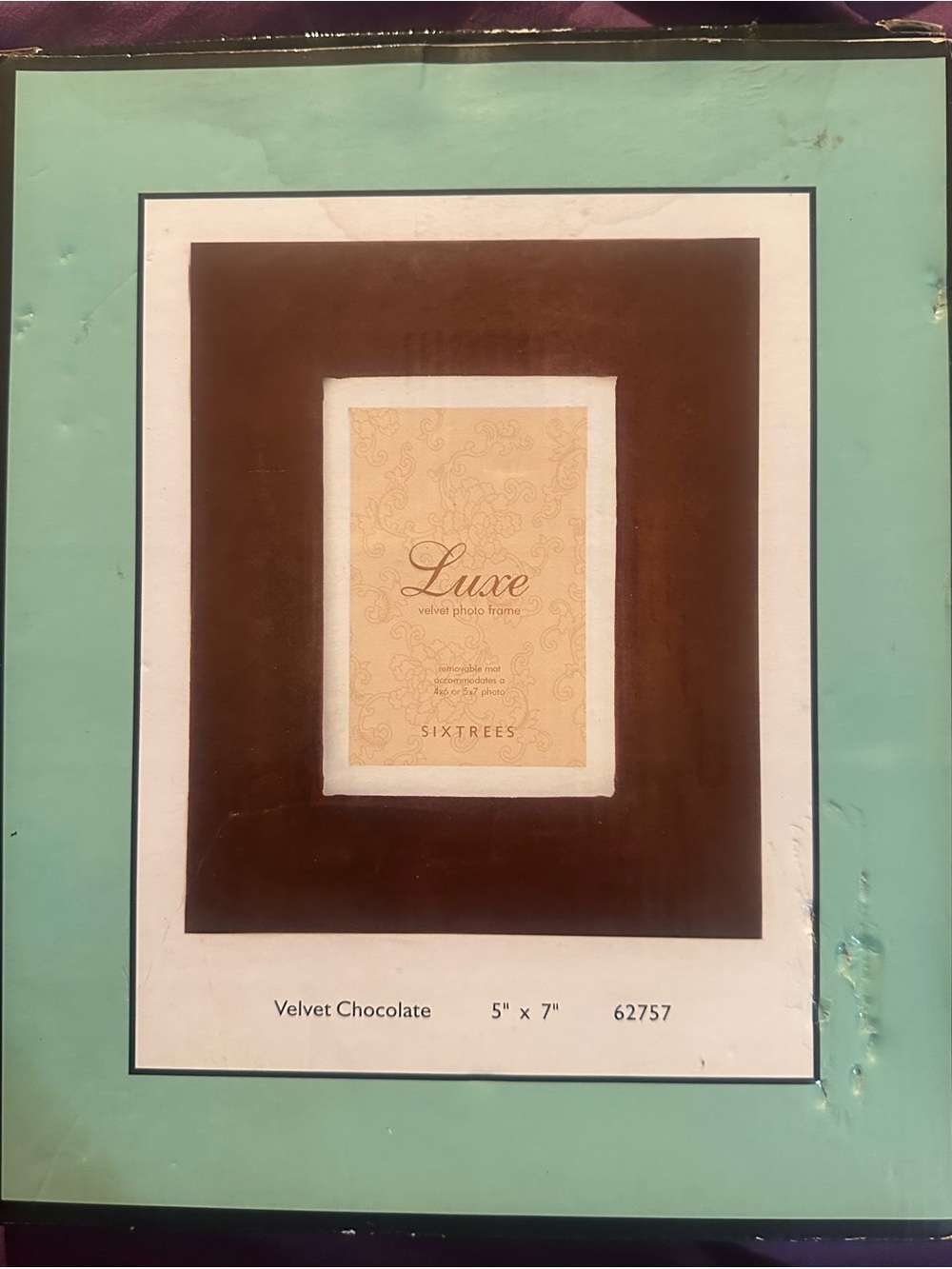 Luxe Velvet Chocolate Photo Frame 
5” x 7”  Brand New / Never Used